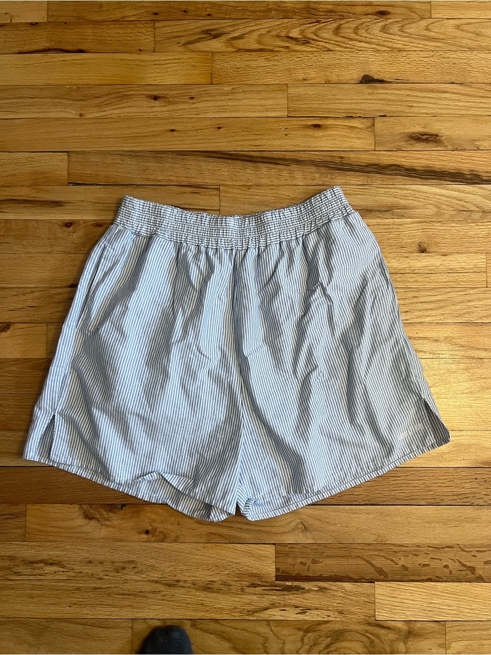 Djerf Avenue Breezy Shorts Blue Stripe